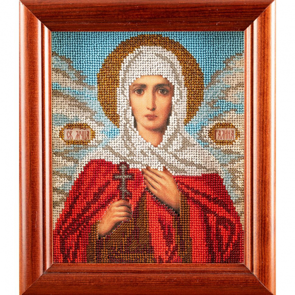 Набор для вышивания бисером КРОШЕ арт. В-316 Св.Галина 12x14,5 см