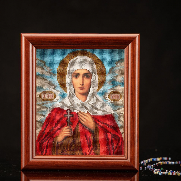 Набор для вышивания бисером КРОШЕ арт. В-316 Св.Галина 12x14,5 см