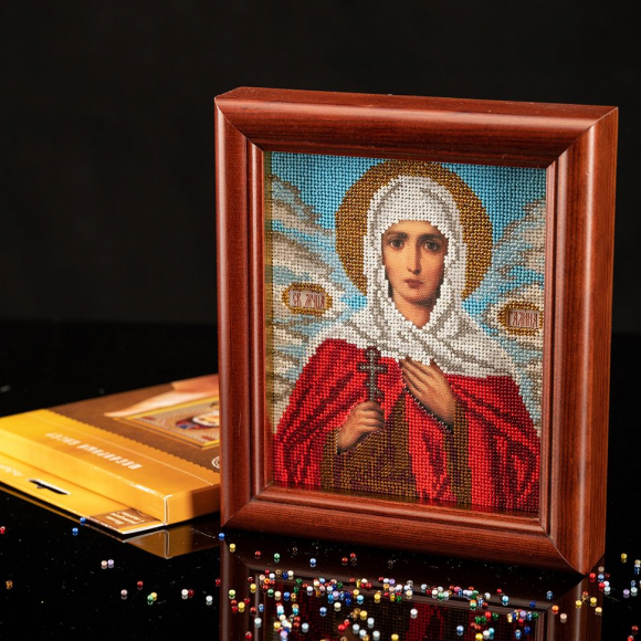 Набор для вышивания бисером КРОШЕ арт. В-316 Св.Галина 12x14,5 см