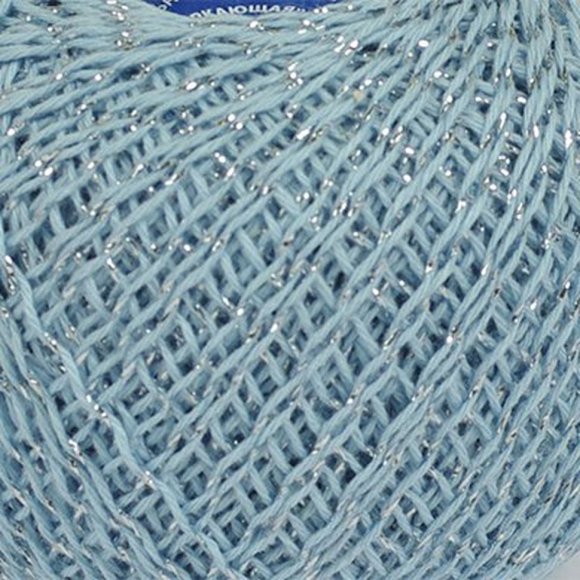 Нитки для вязания Сверкающая Снежинка (92% хлопок, 8% люрекс) 20х25г/195м цв.1601