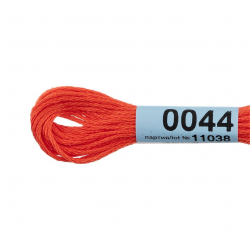 Нитки для вышивания Gamma мулине (0001-0206) 100% хлопок 24 x 8 м цв.0044 т.оранжевый