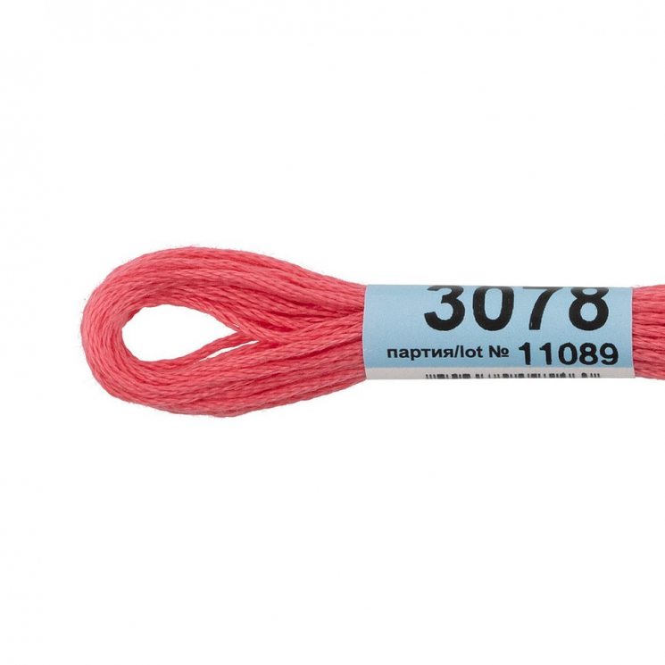 Нитки для вышивания Gamma мулине (3071-3172) 100% хлопок 24 x 8 м цв.3078 т.розовый