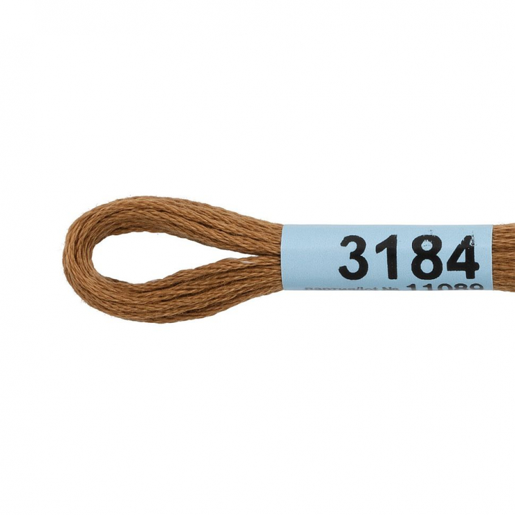 Нитки для вышивания Gamma мулине (3173-6115) 100% хлопок 24 x 8 м цв.3184 горчичный