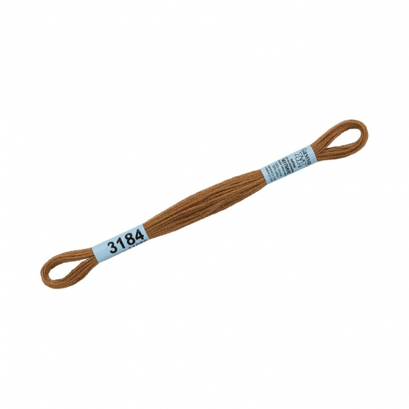 Нитки для вышивания Gamma мулине (3173-6115) 100% хлопок 24 x 8 м цв.3184 горчичный