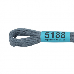 Нитки для вышивания Gamma мулине (3173-6115) 100% хлопок 24 x 8 м цв.5188 серый