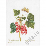34989_Набор для вышивания "Красная смородина", канва лён 36 ct