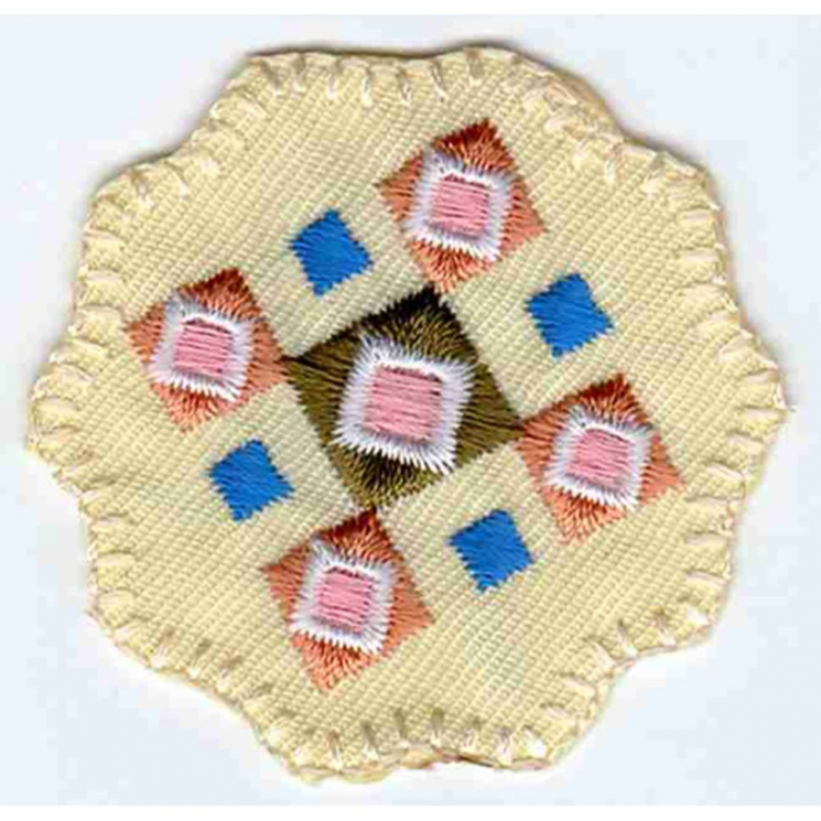 85870_Термоаппликация HKM "Blume beige mit Azthekenmuster"