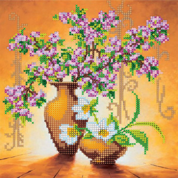 Схема на холсте АБРИС АРТ арт. AC-003 Весенние цветы 18,5х20 см