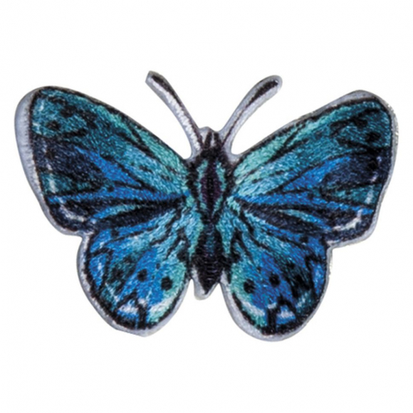 Термоаппликация "Бабочка сине-зеленая маленькая "