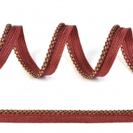 Кант декоративный арт.ТД.SH2.ГСФ.14822-2 12мм цв.048 бордо-золото уп.91,4м