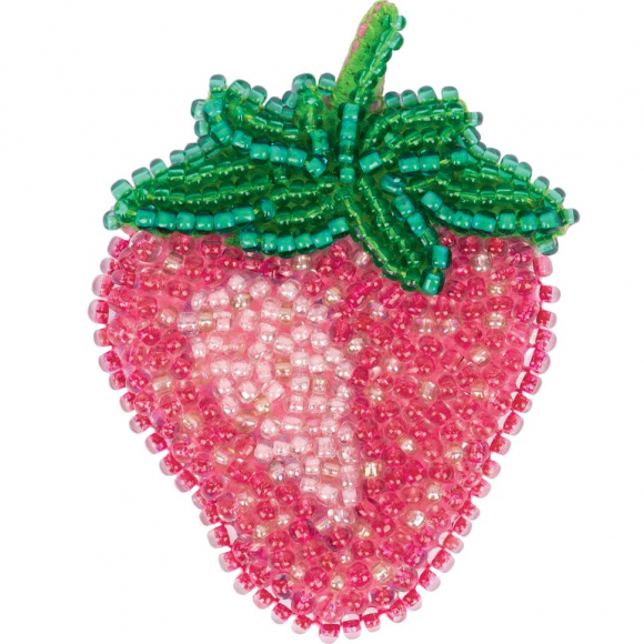 Набор для вышивания KLART арт. 10-020 Брошь. Клубника 4,5х6 см