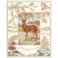 Набор для вышивания DERWENTWATER DESIGNS арт.WIL2 Deer 26,9х34,2 см
