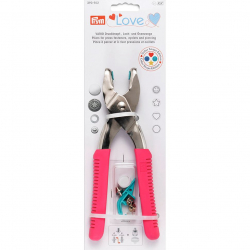 390902 PRYM Prym Love - Щипцы VARIO с насадками для пробивания отверстий ? 3 и 4мм, длина 19,5см, сталь/пластик, ярко-розовый