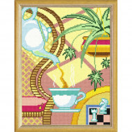 Рисунок на канве (страмин) с нанесенным рисунком ЧАРIВНИЦЯ арт. L41 Файв-о-клок 24х32 см