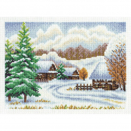 Набор для вышивания KLART арт. 8-065 Зимняя деревня 20х14,5 см