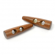 Пуговицы деревянные TBY BT.WD.056 цв.002 коричневый 80L-51мм, 2 прокола, 20 шт