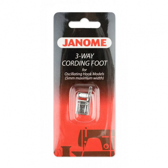 Лапка для бытовых швейных машин Janome 5 мм, для 3-х шнуров