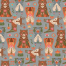 Ткань для пэчворка PEPPY Лесные Жители 146 г/м? 100% хлопок цв.ЛЖ-12 серый уп.50х55 см