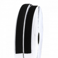 Лента липучка  КЛЕЕВАЯ TBY кач.B шир.25мм цв.F322 (310) черный уп.25м (пара)