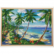 Рисунок на ткани (Бисер) КОНЁК арт. 1281 Экзотика 45х60 см