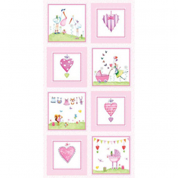 Ткань для пэчворка PEPPY A Bundle Of Pink 4670 Panel 145 г/м? 100% хлопок цв.26402 PIN1 уп.60х110 см