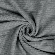 Ткань трикотаж лапша 310 г/м? 51% вискоза, 25% нейлон, 24% пэ шир.150 см арт.С.1609.02 цв.серый рул.50м