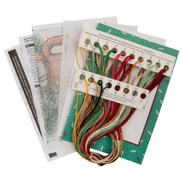 Набор для вышивания PANNA арт. OT-7361 Открытка. Новогодняя кружка 9,5х11,5 см