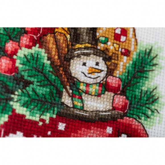 Набор для вышивания PANNA арт. OT-7361 Открытка. Новогодняя кружка 9,5х11,5 см