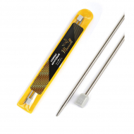 Спицы для вязания прямые Maxwell Gold арт.9063 4,0 мм /25 см (2 шт) 2 сорт