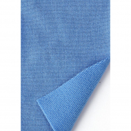 Ткань трикотаж Футер 2х нитка петля 70%хл 25%пэ 5%спан 220г 160см S144 голубой рул.35м