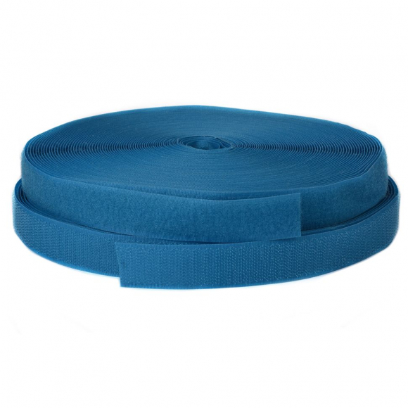 Лента липучка TBY пришивная кач.B шир.25мм цв.F216 голубой уп.25м (пара)
