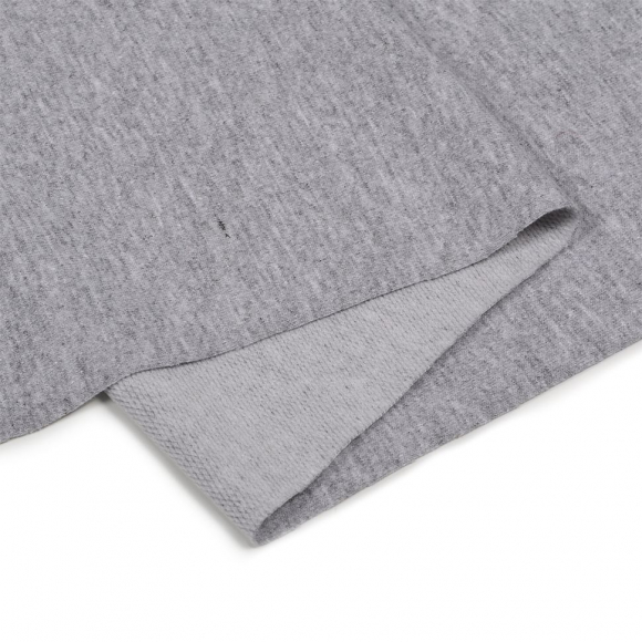 Ткань трикотаж Футер 2х нитка петля с лайкрой 230г пенье 180см сер.меланж уп.6м