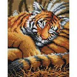 Набор Белоснежка для изготовления картин со стразами арт.БЛ.418-ST-PS Тигренок 20х25 см