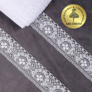 Кружево-трикотаж KRUZHEVO арт.TBY 1660 шир.40мм цв.01 белый, уп.27,4м