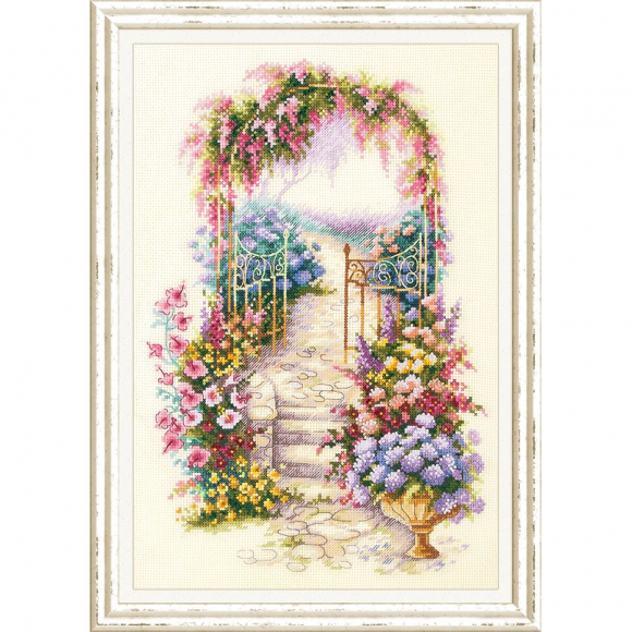 Набор для вышивания ЧУДЕСНАЯ ИГЛА арт.110-001 Садовая калитка 23х34 см