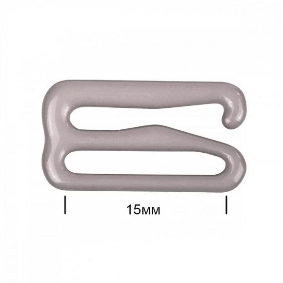 Крючок для бюстгальтера металл TBY-57745 d15мм, цв.S222 шиншилла, уп.100шт