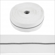 Корсаж брючный 5с-616 52мм цв.белый/черный уп. 50м