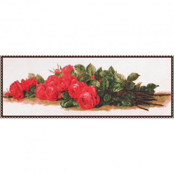 Набор для вышивания ПАЛИТРА арт.01.007 Розы на столе 59х20 см Набор для вышивания ПАЛИТРА арт.01.007 Розы на столе 59х20 см