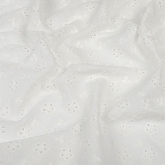 Ткань шитье TBY-916-01 100г/м? 100% хлопок  шир.150 (138)см  цв.белый