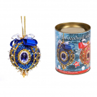 Набор для творчества Новогодний шар из пайеток арт.ВМ.ШП08 Александр Суворов синий