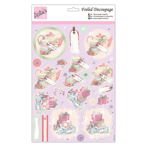 111779_Бумага фольгированная с высечкой для создания объемных композиций (Папертоль) "Birthday Celebrations 111779_Бумага фольгированная с высечкой для создания объемных композиций (Папертоль) "Birthday Celebrations