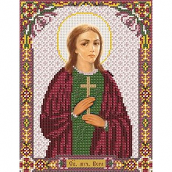 Набор для вышивания бисером НОВА СЛОБОДА арт.С9112 Св.Мц.Вера 18х23 см