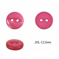 Пуговицы пластик арт.TBY.382.12.PP цв.розовый перламутр, 20L-12,5мм, 2 прокола, 200шт