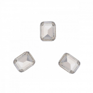 Стразы пришивные в цапах стекло TBY арт.MS.22.W цв.белый 6х8 мм, уп. 50шт