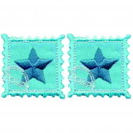 Термоаппликации HKM "Briefmarke Stern hellblau"