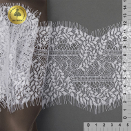 Кружево реснички KRUZHEVO арт.TBY.75229 шир.120мм цв.1 белый уп.3м