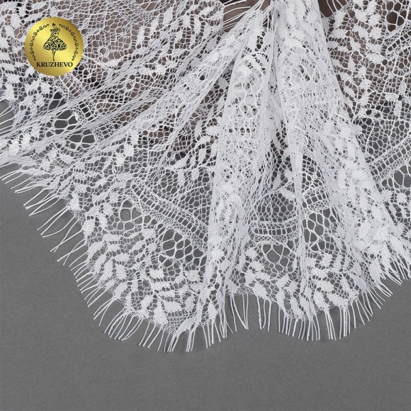 Кружево реснички KRUZHEVO арт.TBY.75229 шир.120мм цв.1 белый уп.3м Кружево реснички KRUZHEVO арт.TBY.75229 шир.120мм цв.1 белый уп.3м