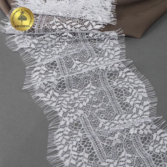 Кружево реснички KRUZHEVO арт.TBY.75229 шир.120мм цв.1 белый уп.3м Кружево реснички KRUZHEVO арт.TBY.75229 шир.120мм цв.1 белый уп.3м