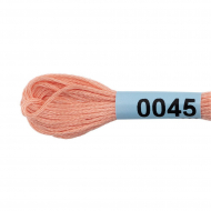 Нитки для вышивания Gamma мулине (0001-0206) 100% хлопок 24 x 8 м цв.0045 розовый персик