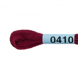 Нитки для вышивания Gamma мулине (0207-0819) 100% хлопок 24 x 8 м цв.0410 т.бордовый